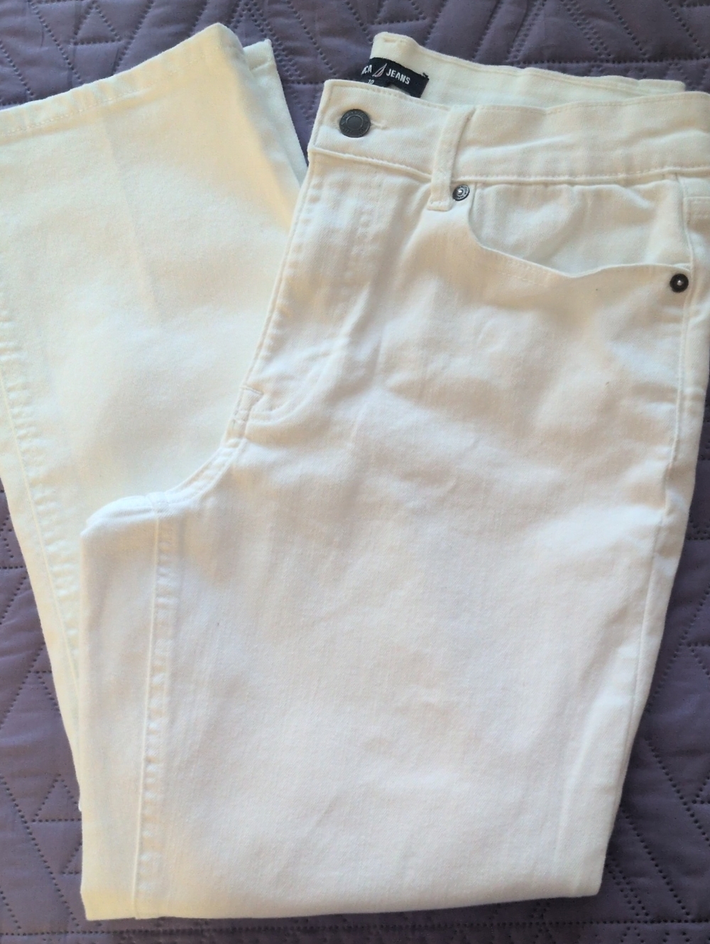 Nautica Like New White Women's Jeans, Size 10